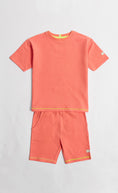 Load image into Gallery viewer, Kids Coral Textured Shorts and T-Shirt Set