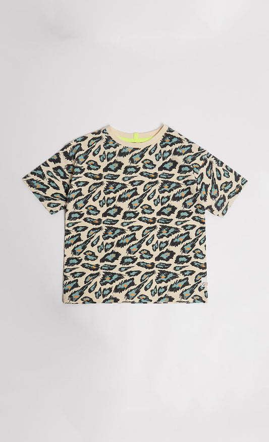 Lightweight Oversized Animal Print Tee