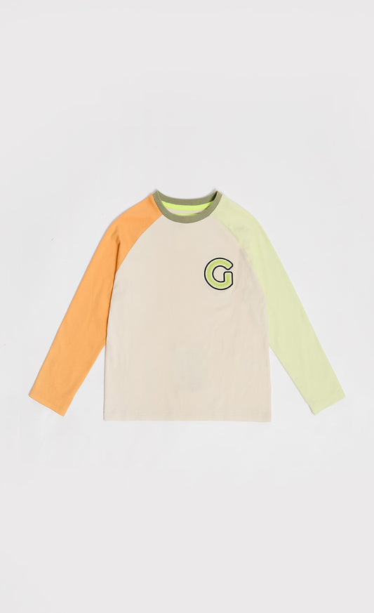 Colourful Long Sleeve Tee With a G Badge