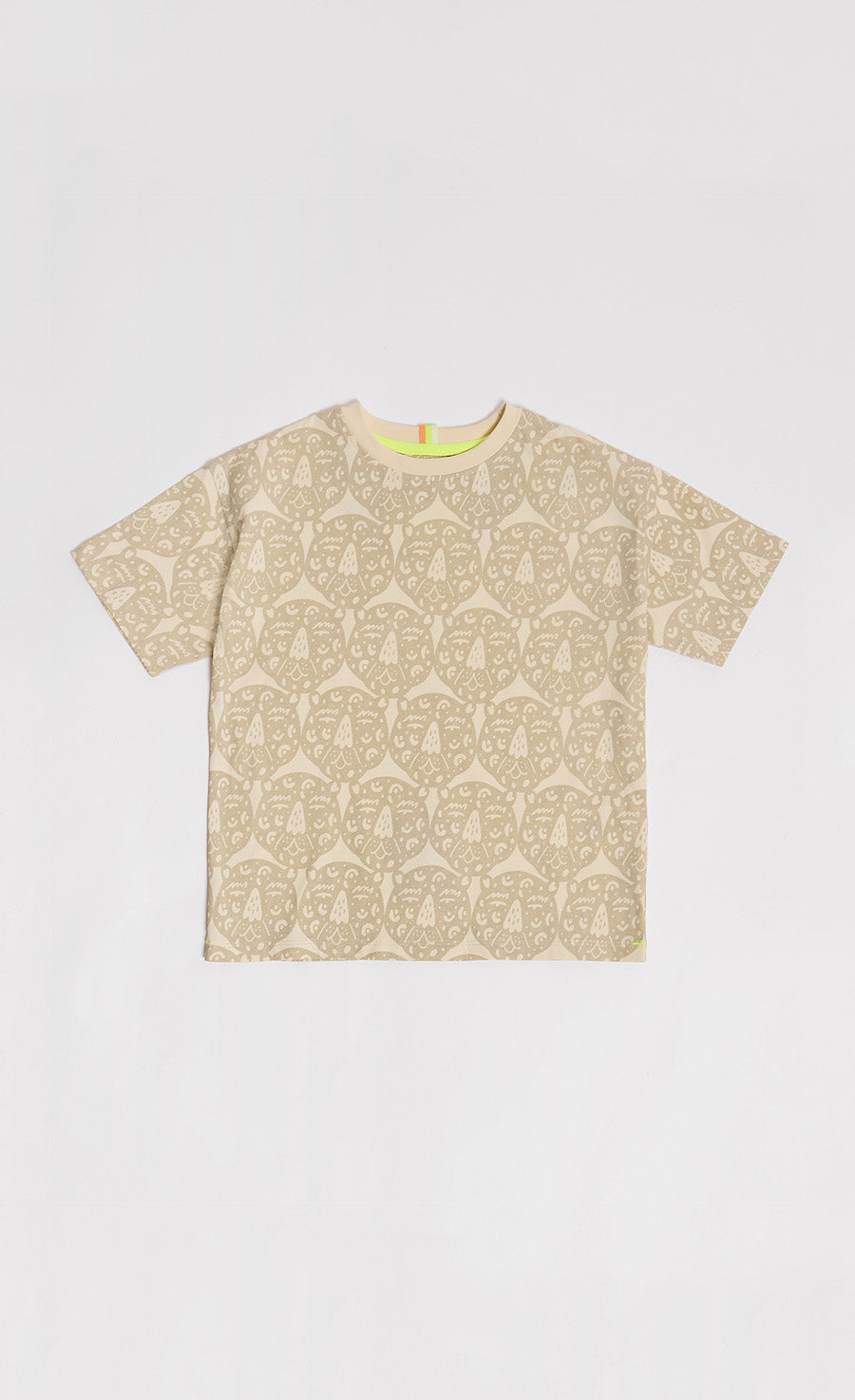 Lightweight Oversized Tiger Face Print Tee