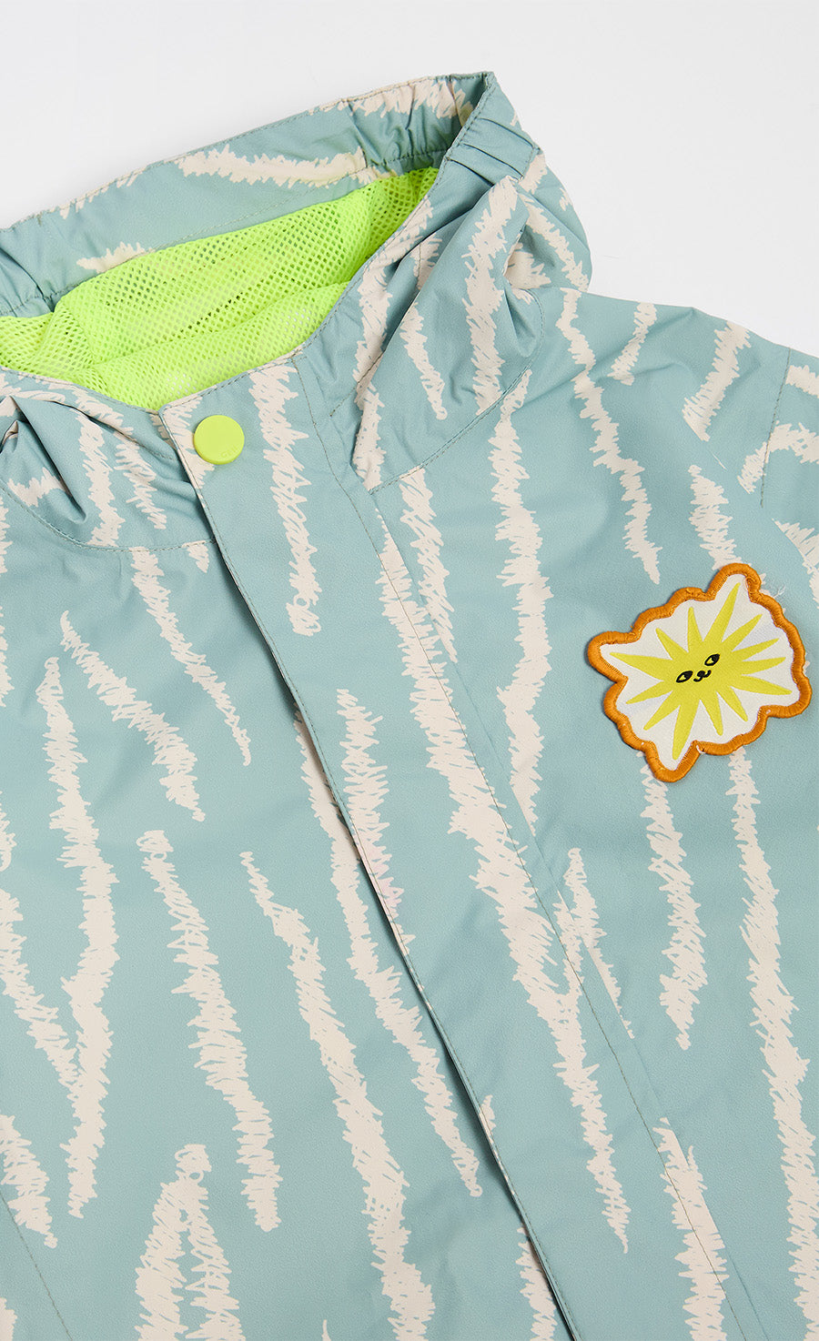 Tiger Stripe Print Shower-Resistant Jacket