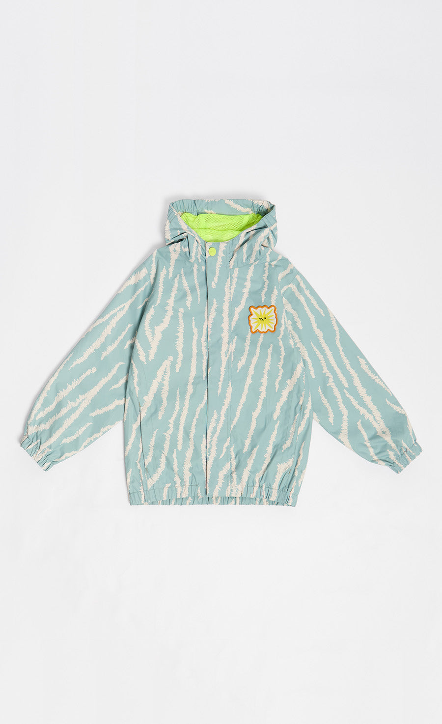 Tiger Stripe Print Shower-Resistant Jacket