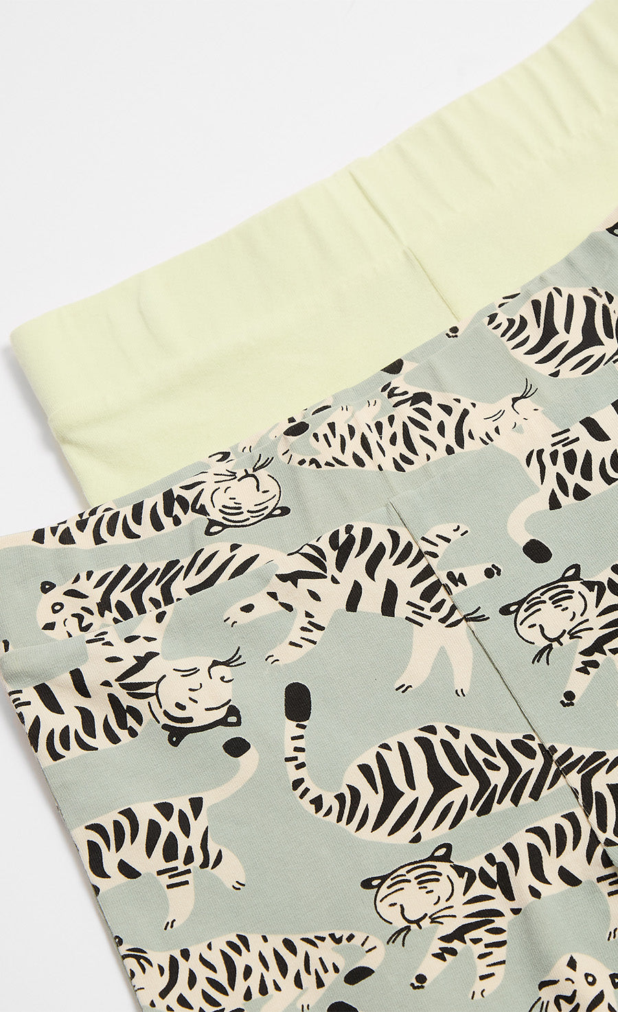 2 Pack Tiger Print And Green Leggings