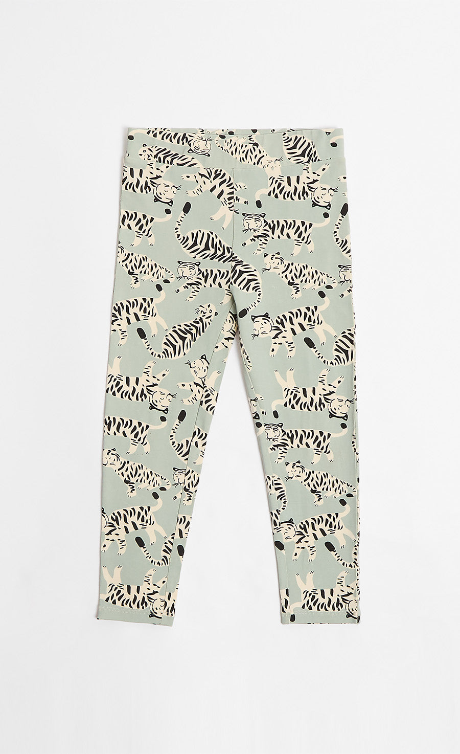 2 Pack Tiger Print And Green Leggings
