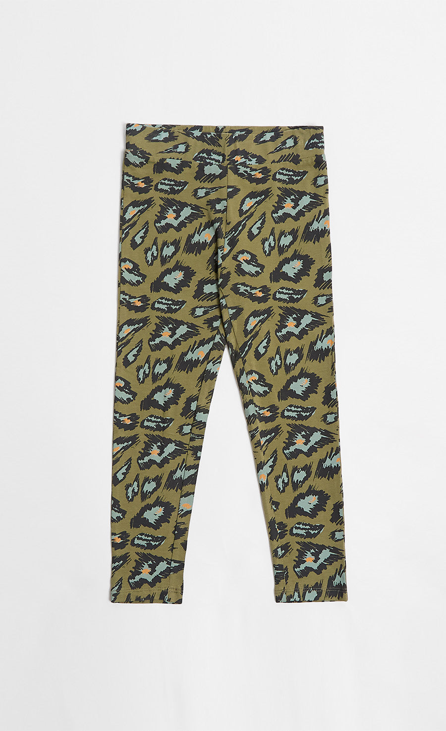 2 Pack Khaki Leopard Print And Pink Leggings