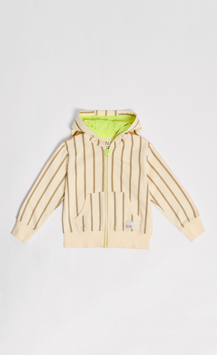 Stripe Zip-Thru Hoodie