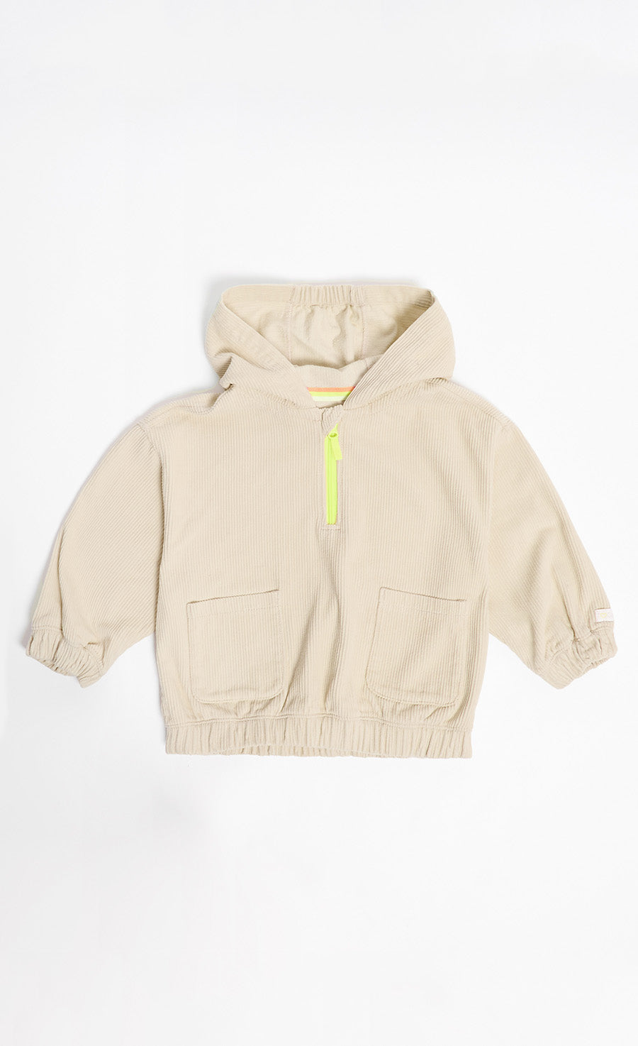 Stone Corduroy Pop-Over Hoodie
