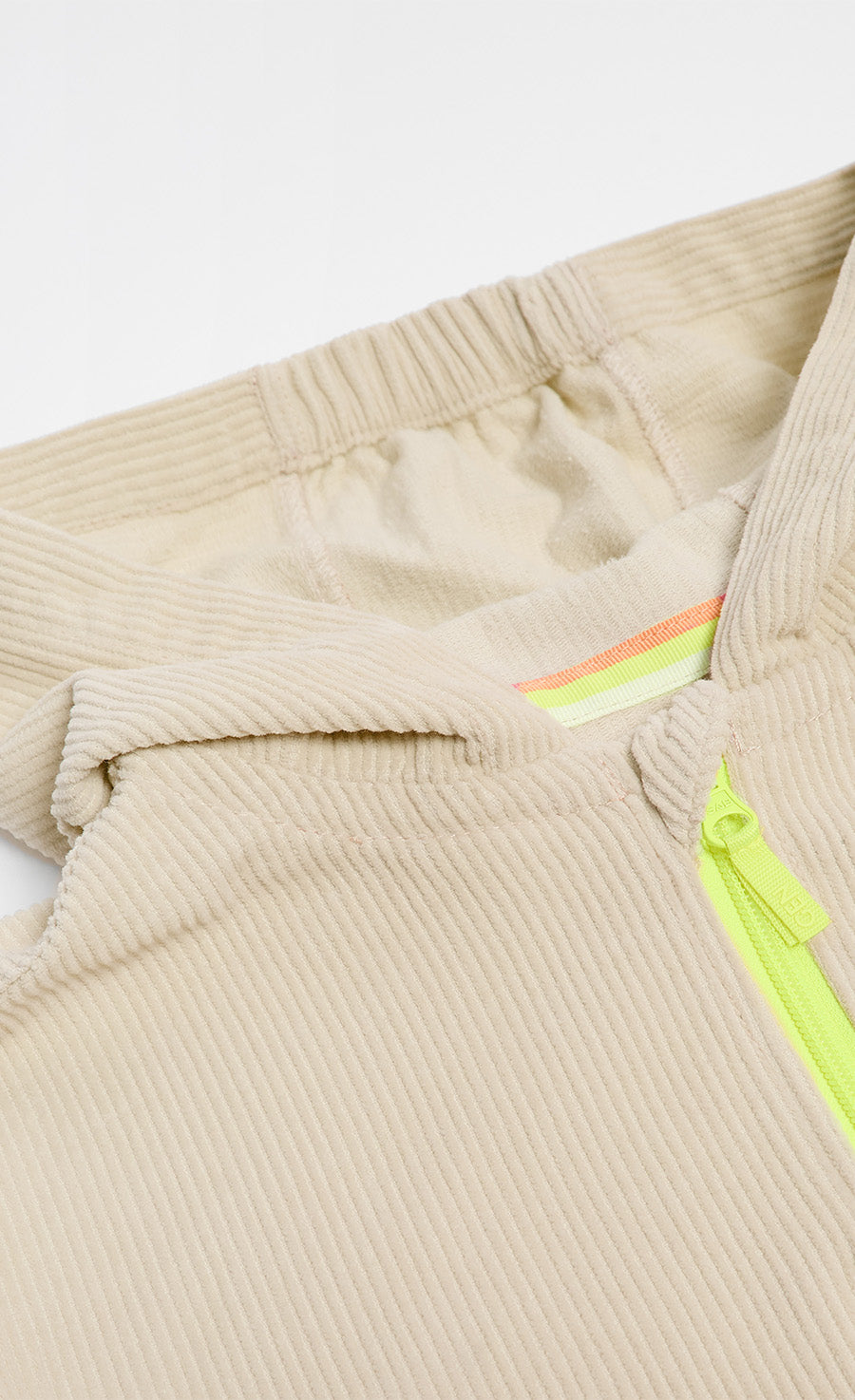 Stone Corduroy Pop-Over Hoodie