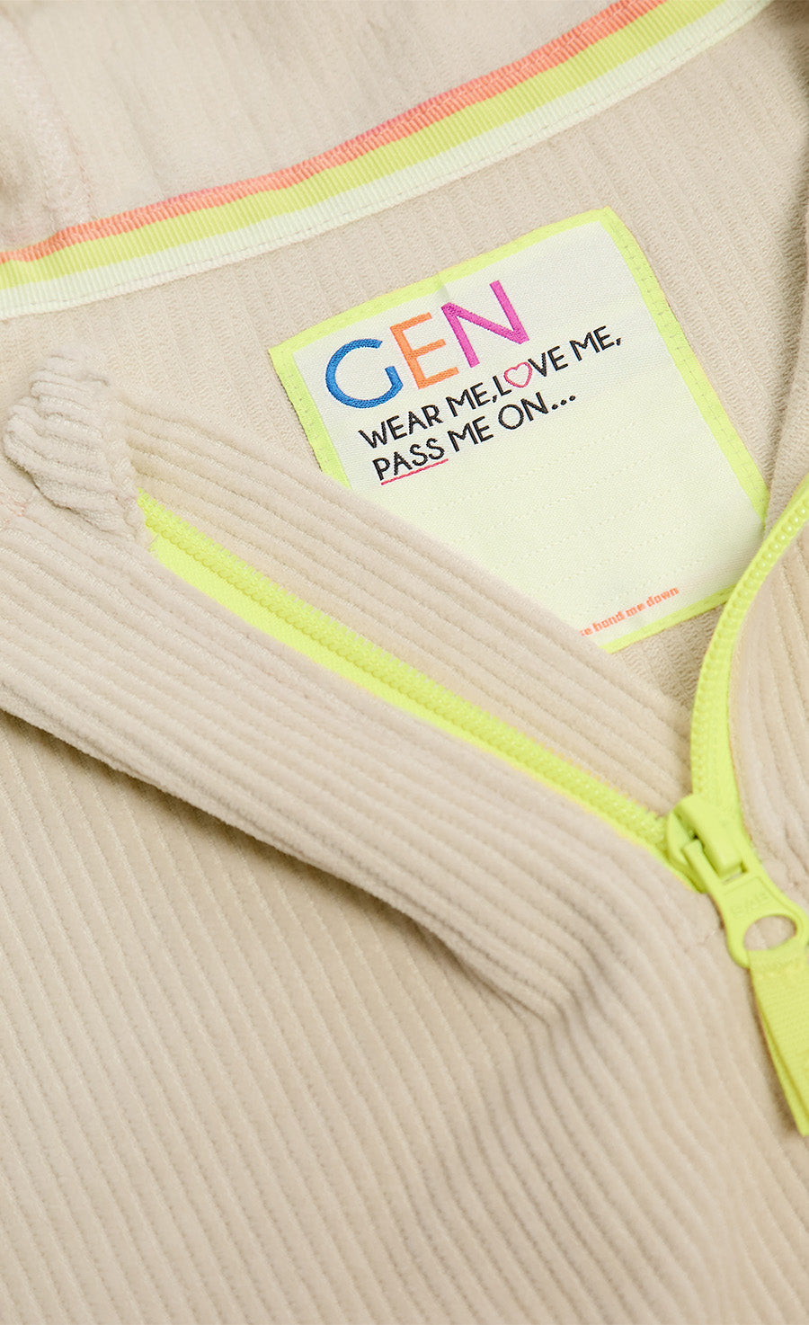 Stone Corduroy Pop-Over Hoodie