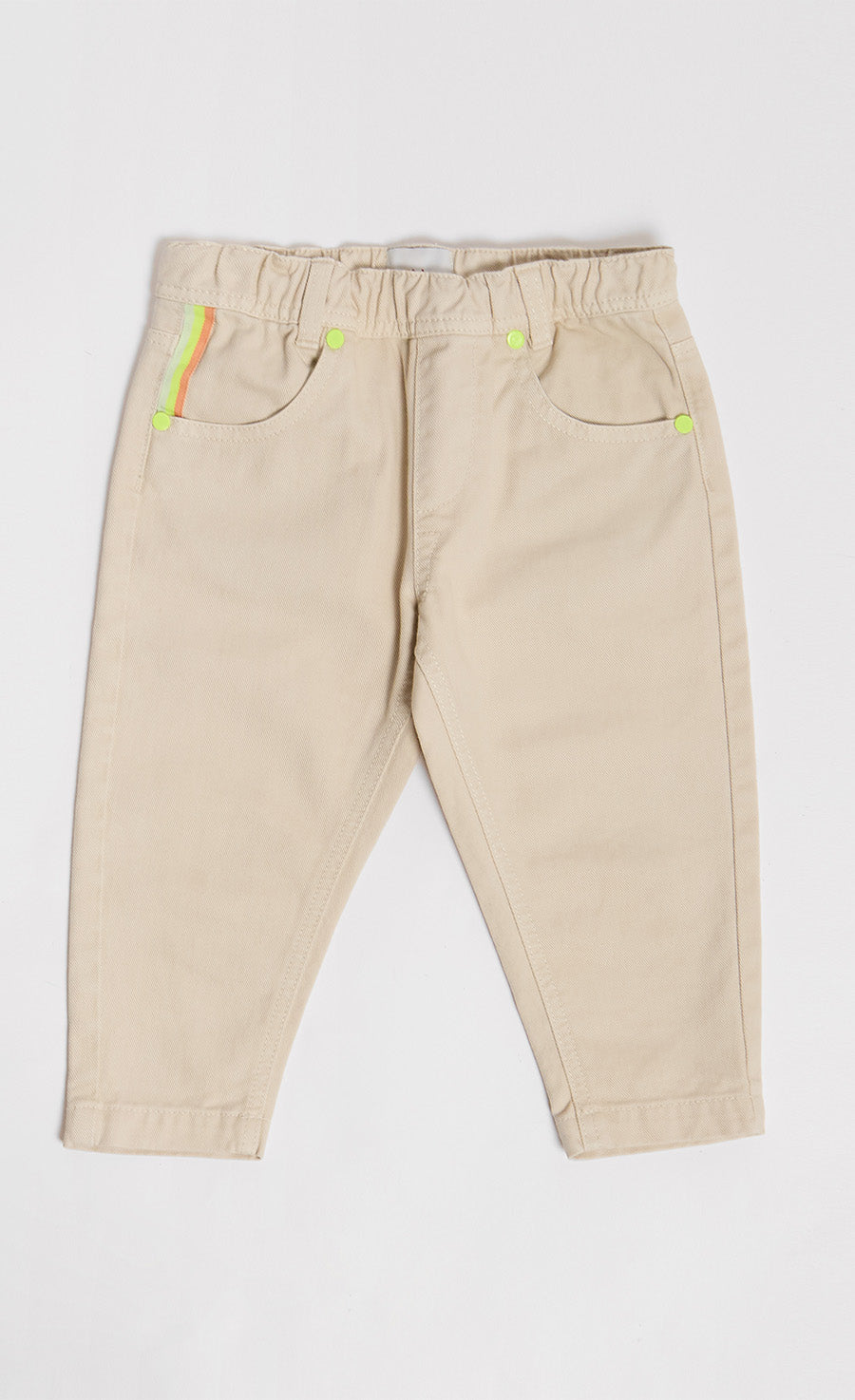 Cool Beige Washed Trousers