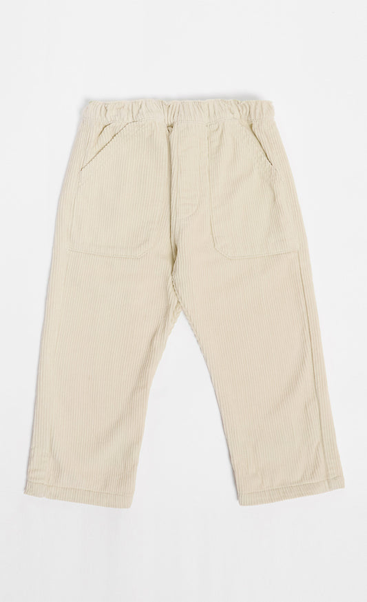Stone Corduroy Pull-On Trousers