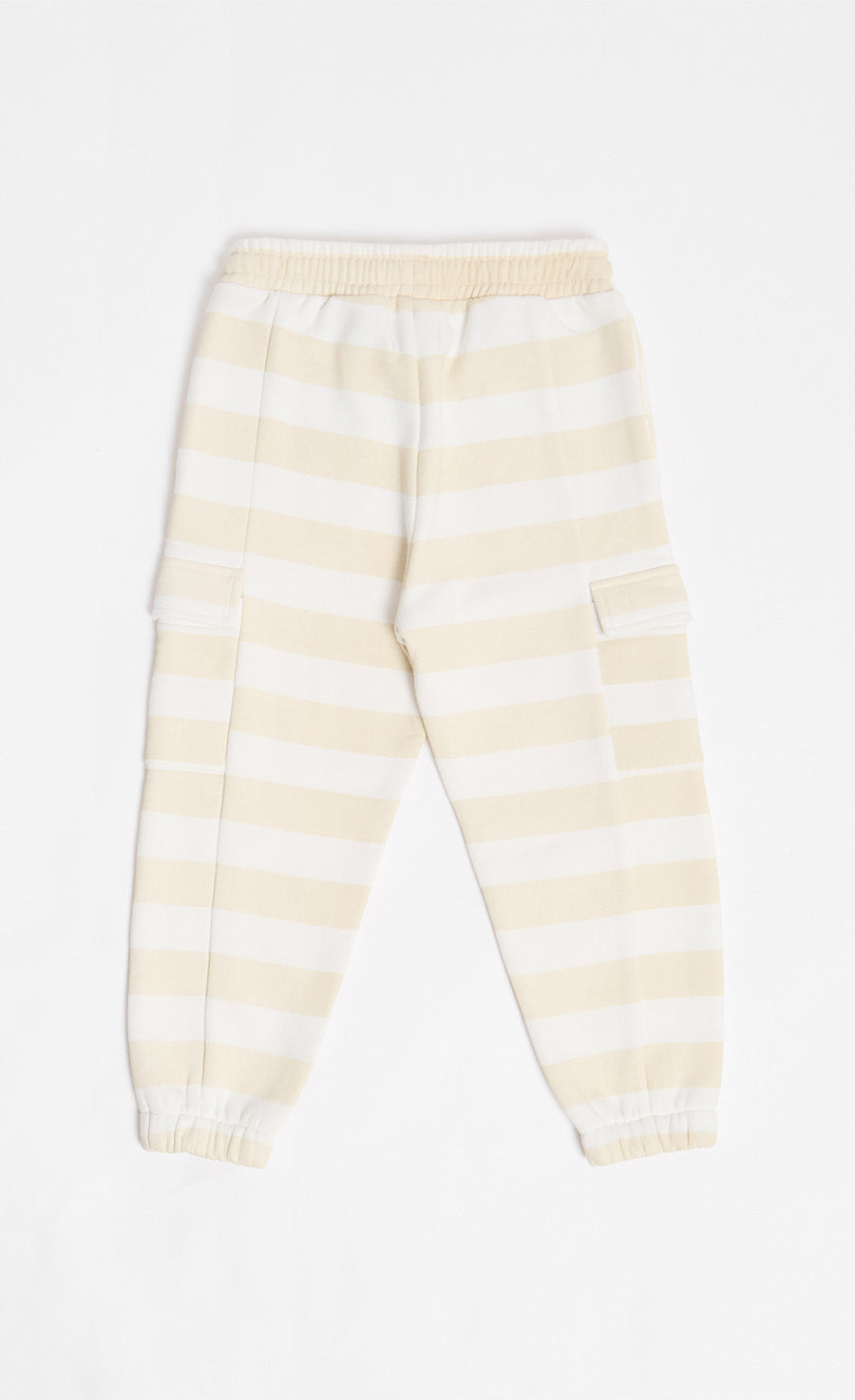 Beige Stripe Cargo Joggers