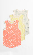 Load image into Gallery viewer, 3-Pack Print Vests In Bright Orange, Yellow, And Blue
