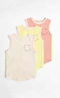 Load image into Gallery viewer, 3-Pack Of Tape Vests In Cameo Brown Muted Grey And Yellow
