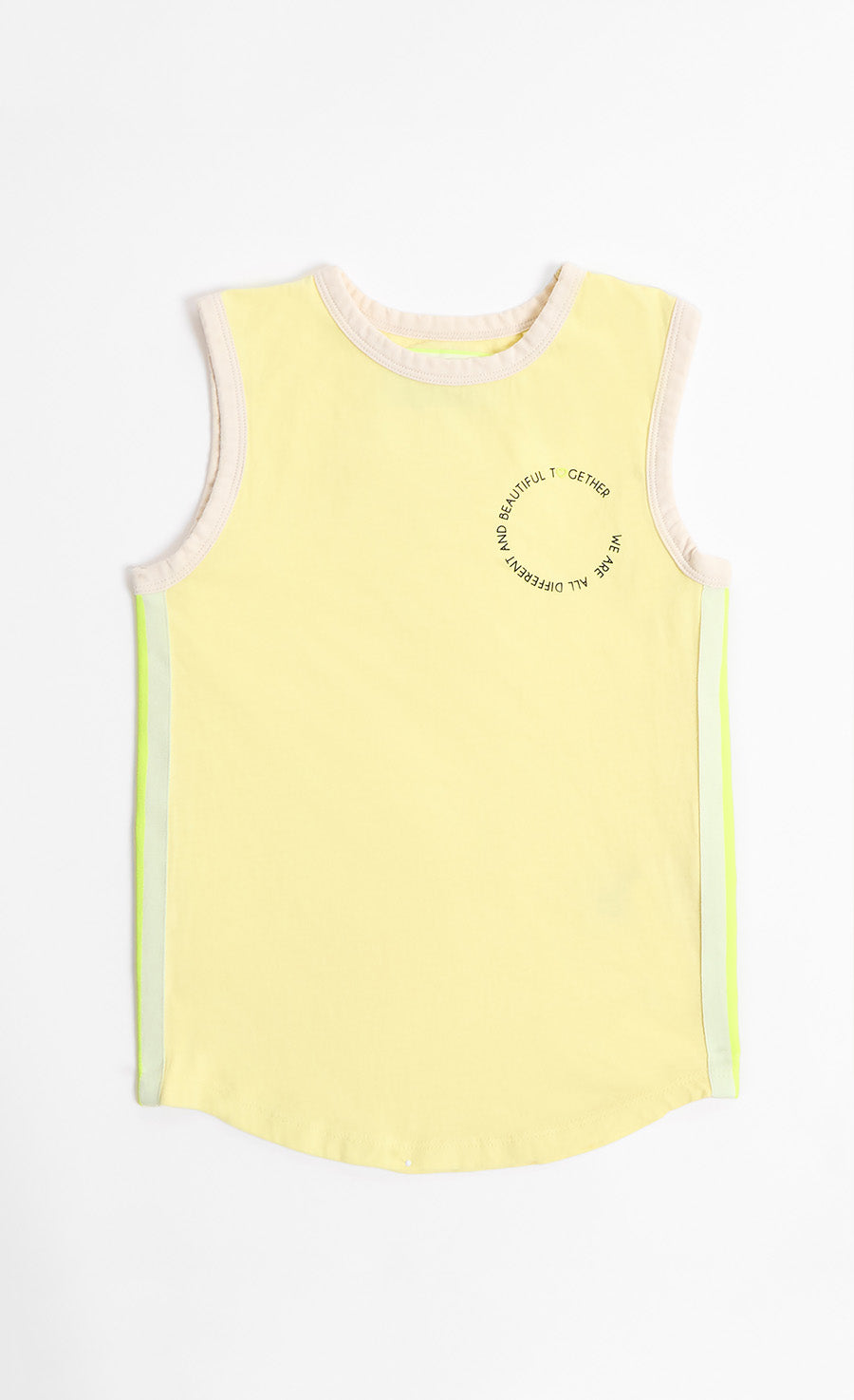 3-Pack Of Tape Vests In Cameo Brown Muted Grey And Yellow