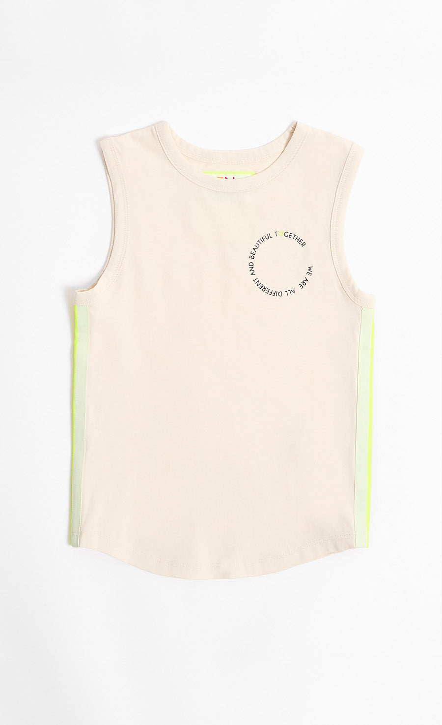 3-Pack Of Tape Vests In Cameo Brown Muted Grey And Yellow