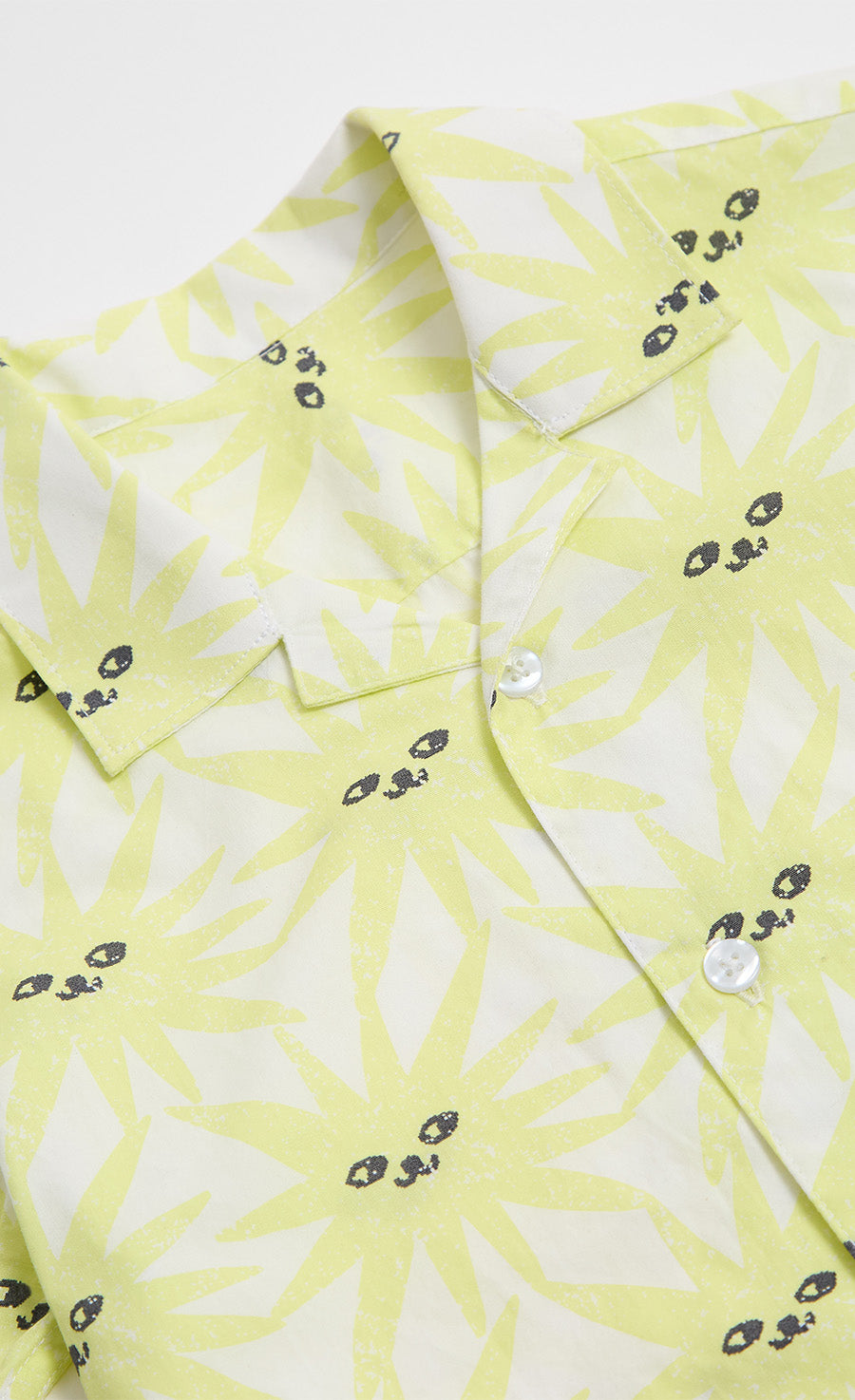 Sun Print And Bright Yellow Colour Shirt And Shorts Set