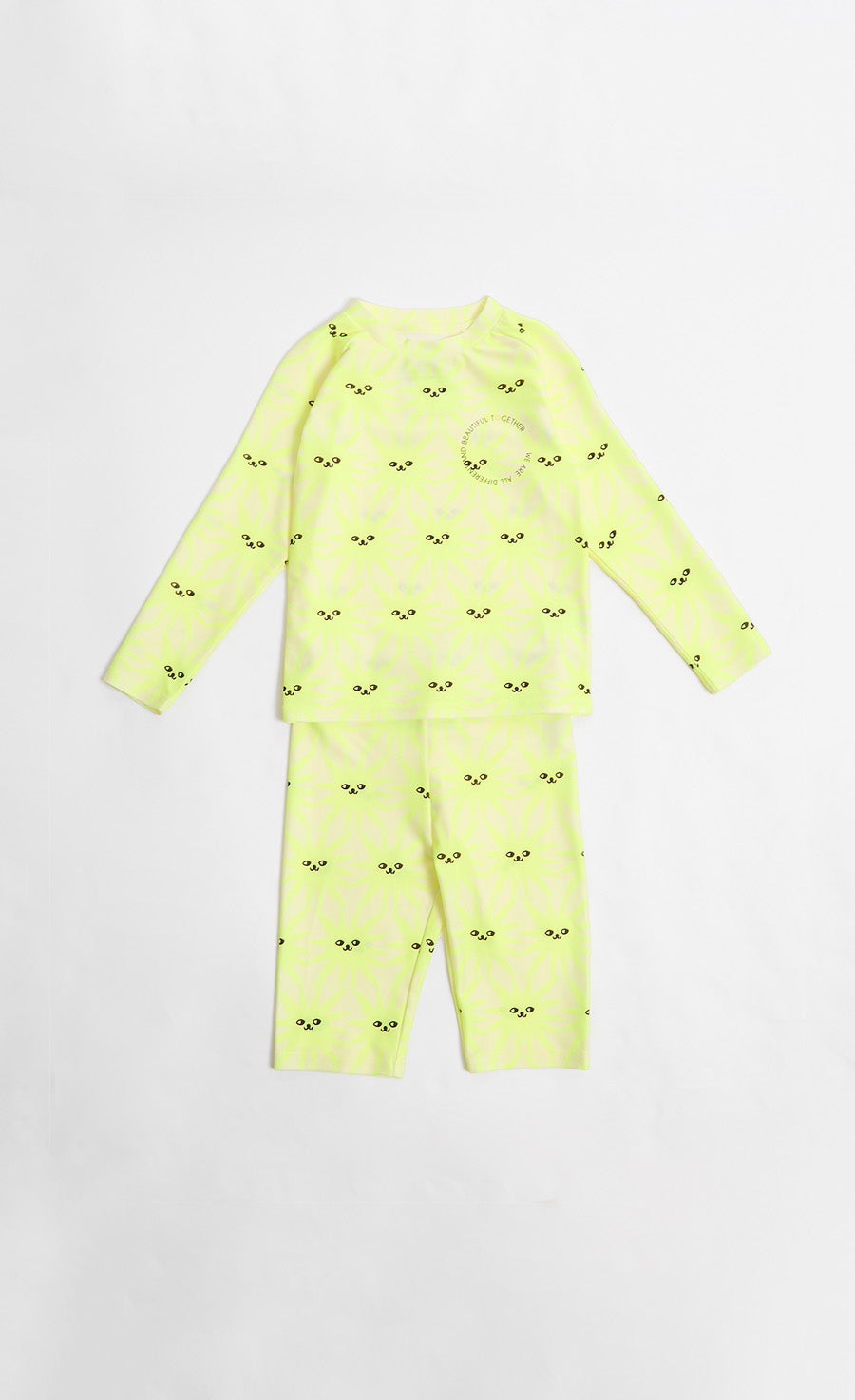 Bright Yellow Sun Print 2 Piece Swim Set
