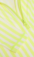 Load image into Gallery viewer, Bright Yellow And White Stripe One-Piece Sunsafe Swimsuit
