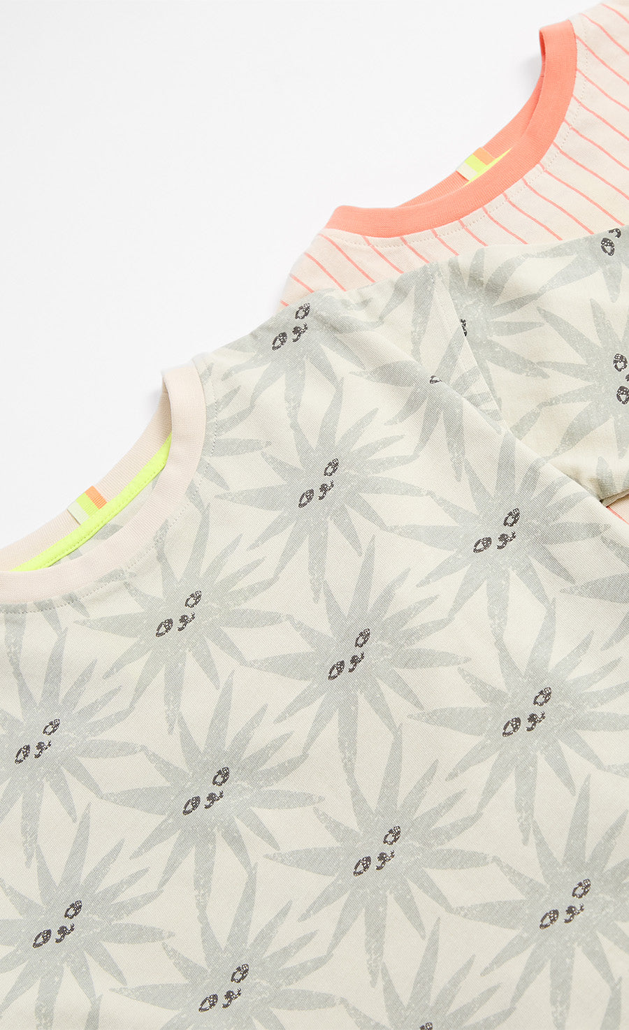 2 Pack Sun Print And A Stripe Print Short Pyjama Set