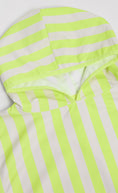 Load image into Gallery viewer, Bright Yellow And White Stripe Poncho With Front Pocket
