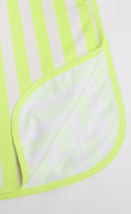 Load image into Gallery viewer, Bright Yellow And White Stripe Poncho With Front Pocket
