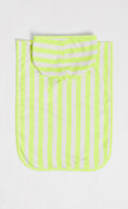 Load image into Gallery viewer, Bright Yellow And White Stripe Poncho With Front Pocket
