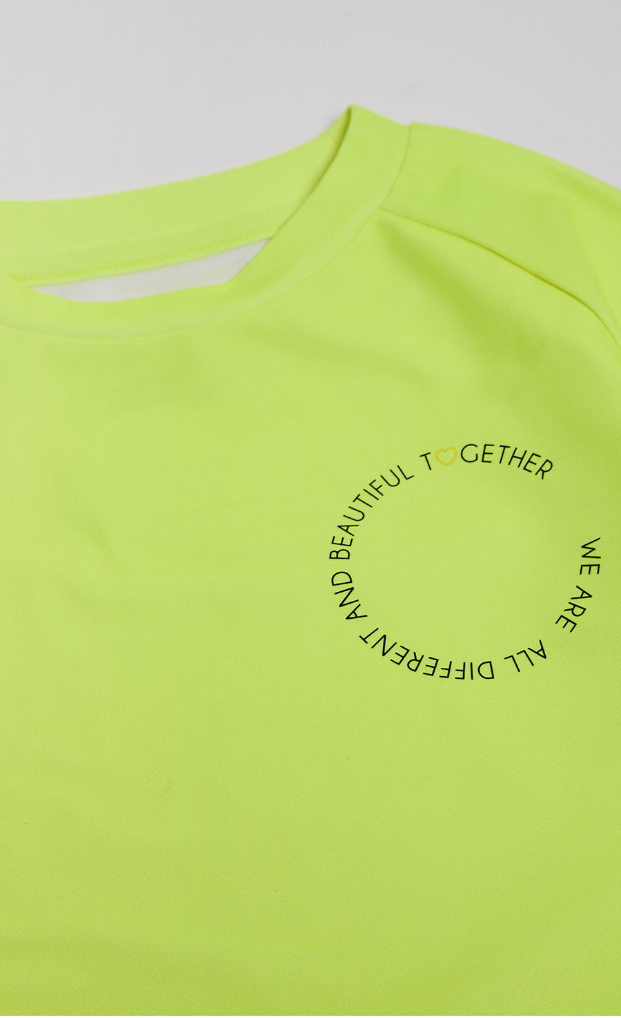 Bright Yellow Slogan Rash Vest