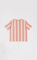 Load image into Gallery viewer, Cotton Oversized Cameo Brown Stripe Tee
