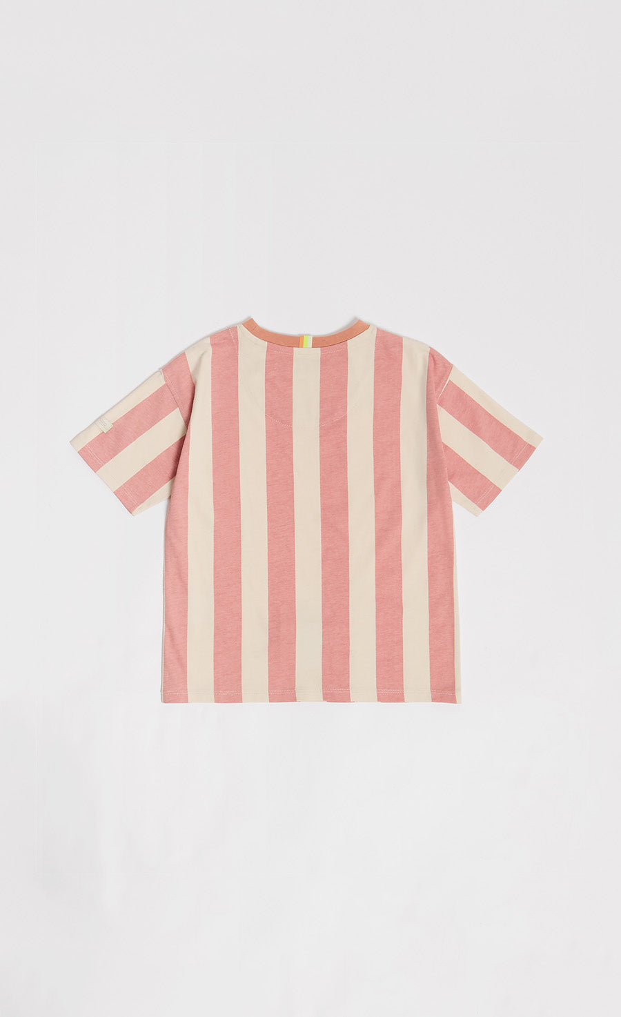 Cotton Oversized Cameo Brown Stripe Tee