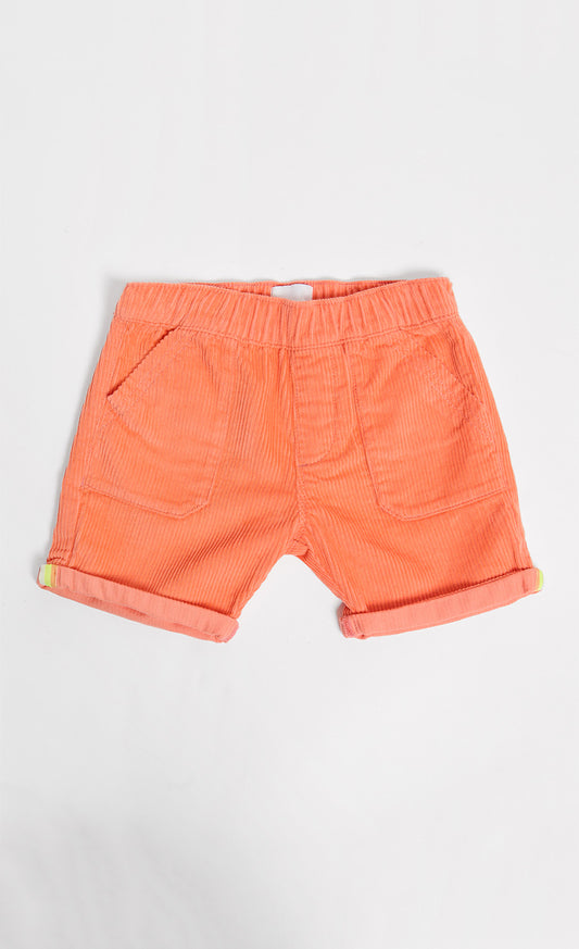 Pull-On Coral Corduroy Shorts