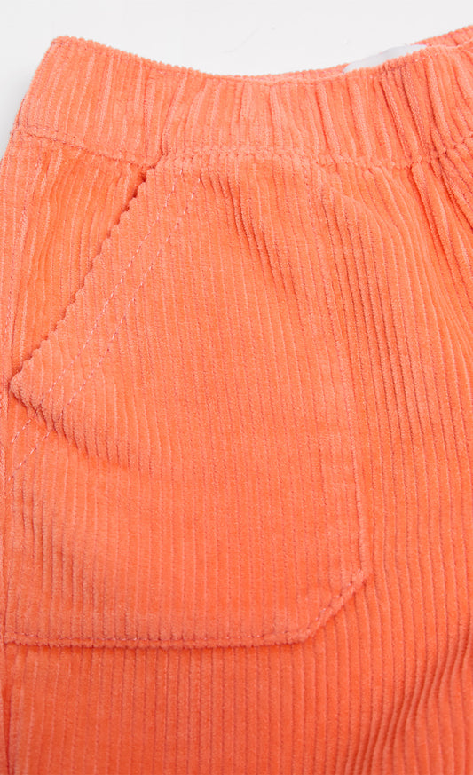 Pull-On Coral Corduroy Shorts