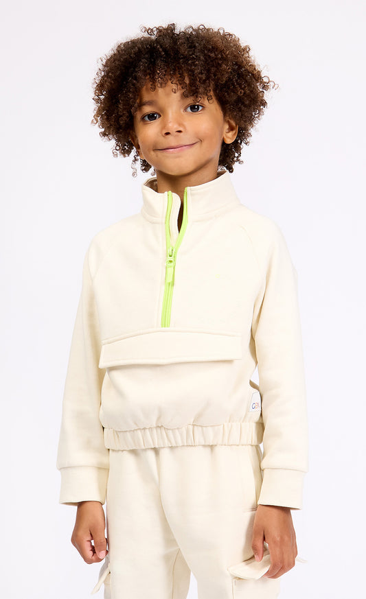 Pocket 1/4 Zip Sweat Top