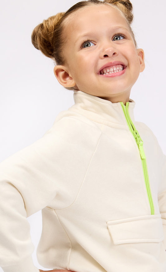 Pocket 1/4 Zip Sweat Top
