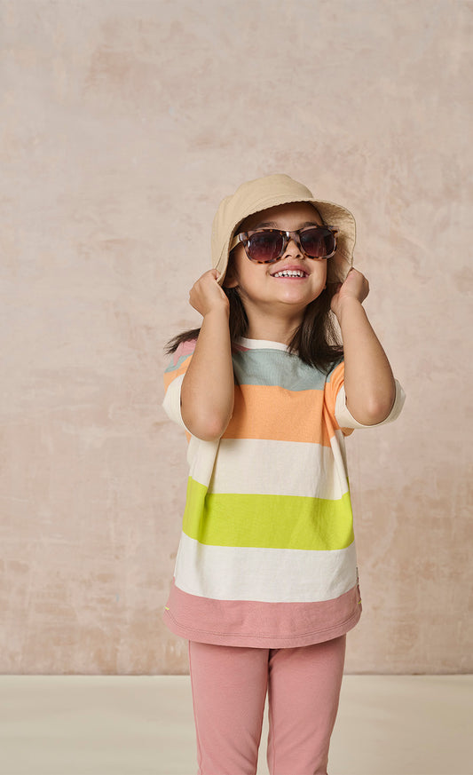 Colourful Oversized Striped Tee