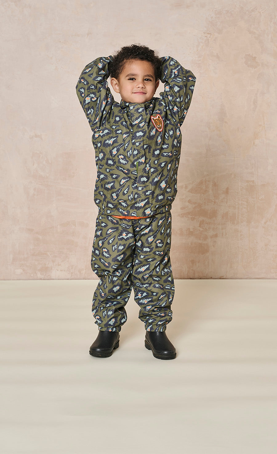 Leopard Spot Printed, Shower-Resistant Vibrant Trousers