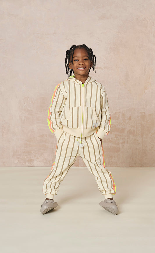 Stripe Zip-Thru Hoodie