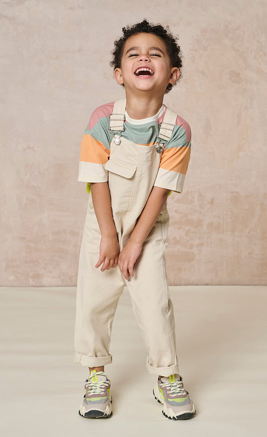 Muted Beige Cotton Dungaree